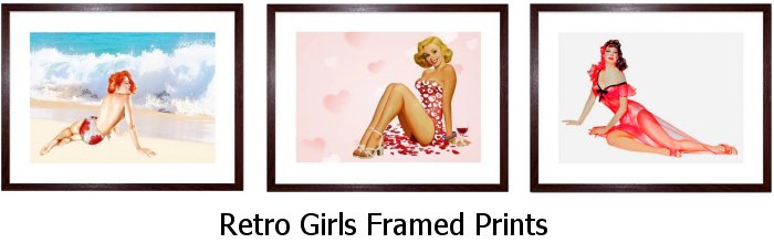 Retro Girls Framed Prints